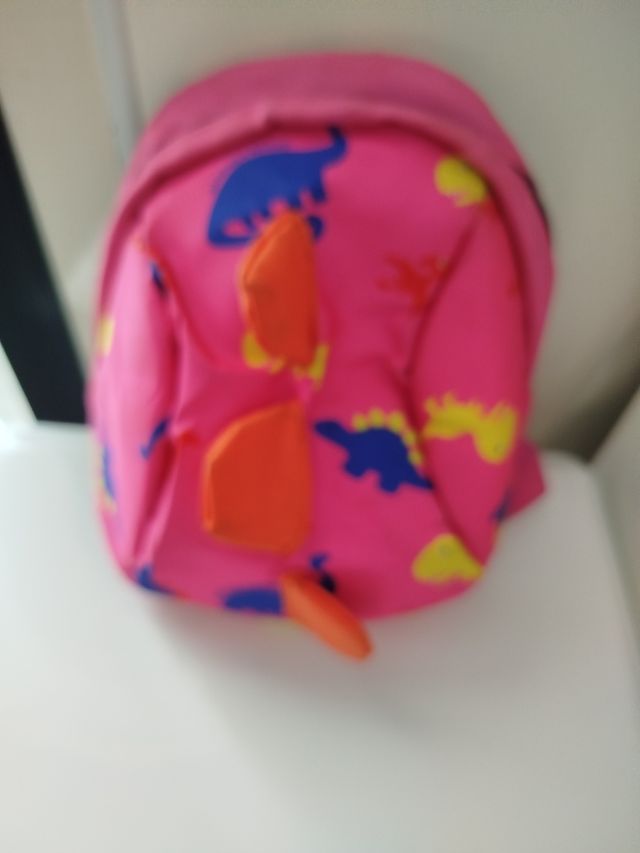 Mochila infantil dinosaurios rosa