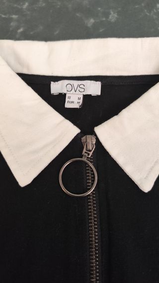 Abito nero da donna con zip