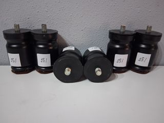 Patas para somier de hierro negro.