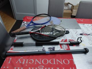 Raquetas de Tenis y Barras Extensibles