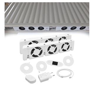 Qerwsdty Ventilador Radiador Extensión Blanco