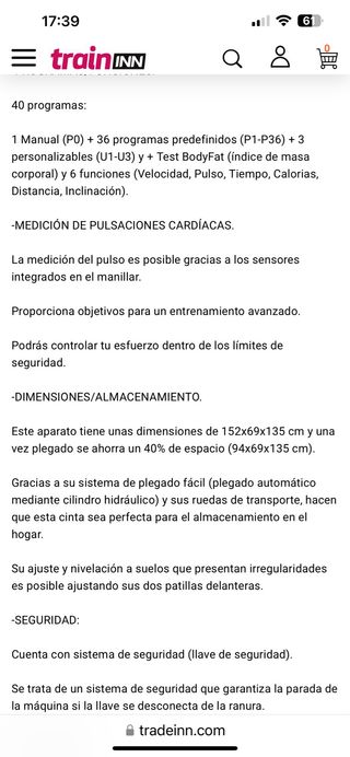 Cinta de Correr Fytter RUNNER RU-4XA