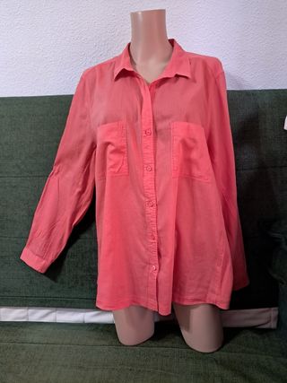 Blusa Camisera Mujer Rosa