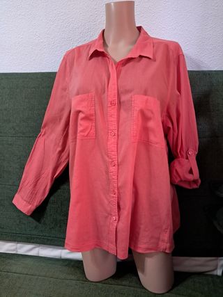 Blusa Camisera Mujer Rosa