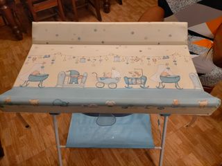 Bañera cambiador bebé azul