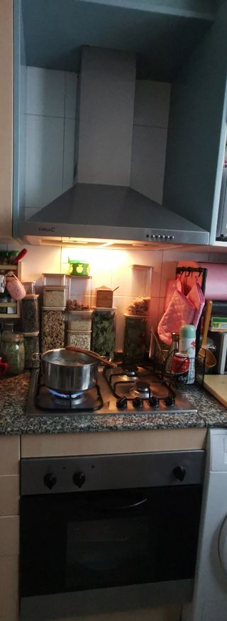 Cocina de gas con campana extractora