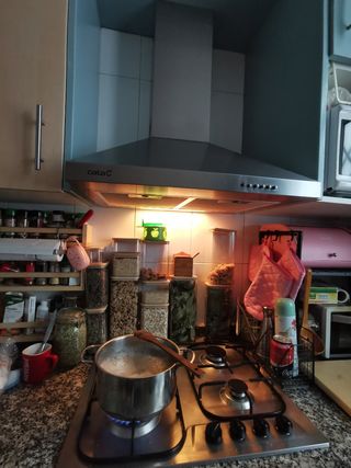 Cocina de gas con campana extractora