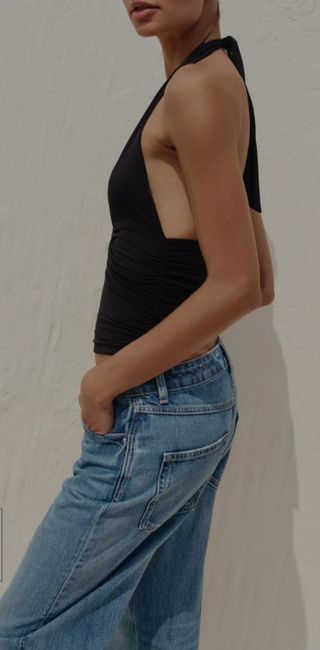 Top halter negro Zara