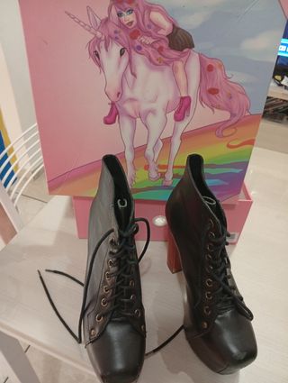 Jeffrey Campbell Lita Scarpe con Tacco Nero Tg 38