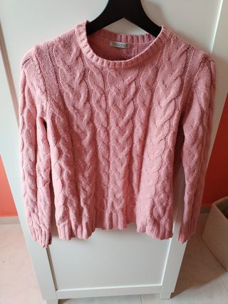 Jerséis trenzado rosa