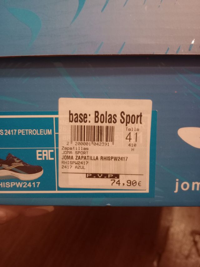 Joma Deportivas Azul.Precio original 75€