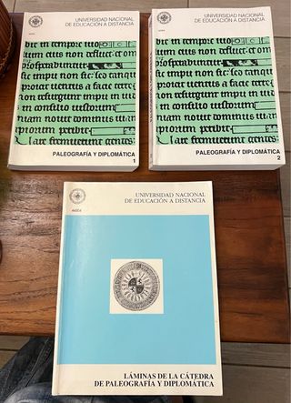 Paleografía y Diplomática I y II, y Libro Láminas