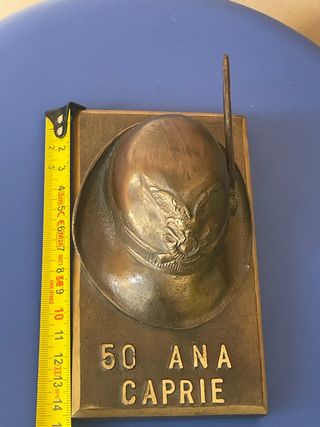 Riproduzione Bronzo Cappello Alpino ANA CAPRIE
