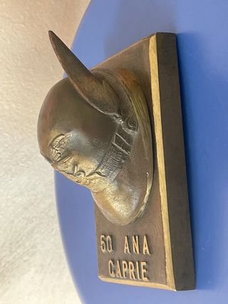 Riproduzione Bronzo Cappello Alpino ANA CAPRIE