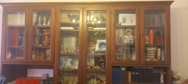 Mobile arte povera in legno e vetro