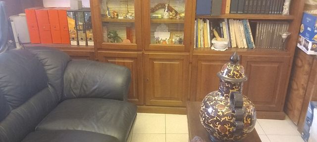 Mobile arte povera in legno e vetro