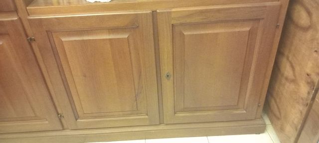 Mobile arte povera in legno e vetro