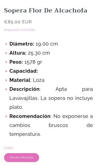 Sopera Flor de Alcachofa