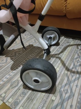 Carrito Bebe Smoby Rosa y Gris