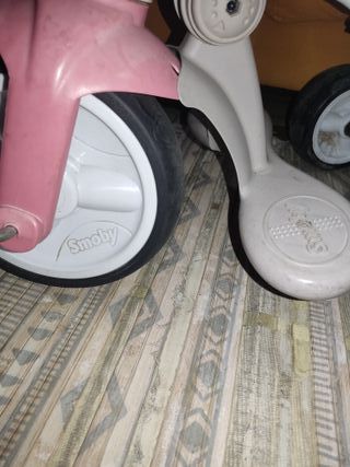 Carrito Bebe Smoby Rosa y Gris