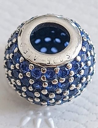 Pandora Charm ORIGINAL Bola Azul Brillante - Pave