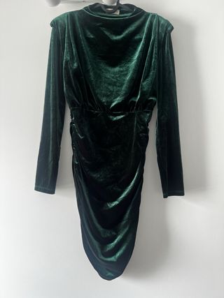 Vestido de terciopelo verde