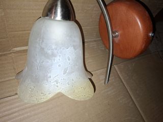 Applique vintage con base in legno