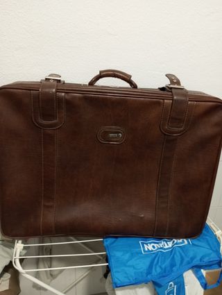 Maleta Vintage Cuero- JET STAR- Con Ruedas.