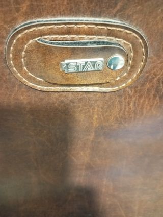 Maleta Vintage Cuero- JET STAR- Con Ruedas.