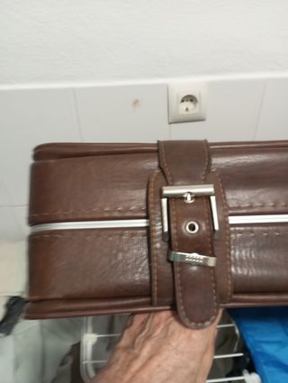Maleta Vintage Cuero- JET STAR- Con Ruedas.