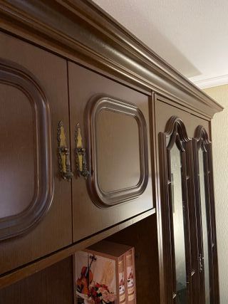 Mueble Vintage Madera Cristal Bien Conservado