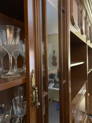 Mueble Vintage Madera Cristal Bien Conservado