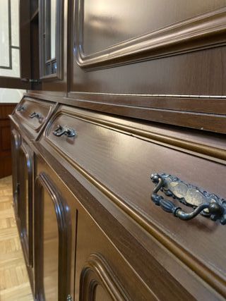 Mueble Vintage Madera Cristal Bien Conservado