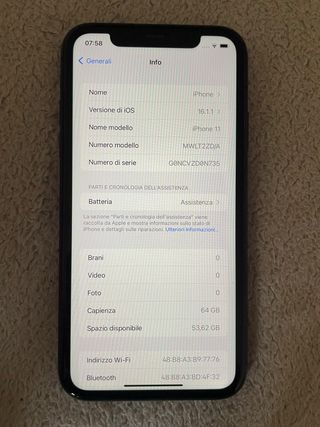 iPhone 11 64GB + Cover + Scatola + Cavo