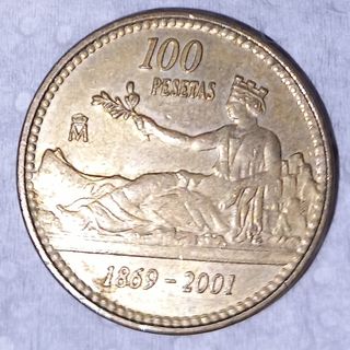 Moneda 100 Pesetas 2001 Juan Carlos I
