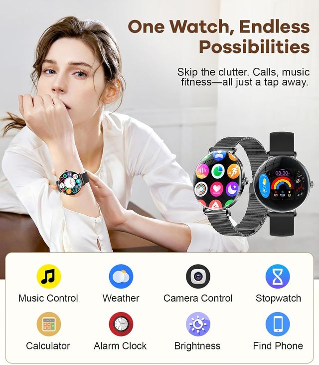 Smartwatch Mujer AMOLED Salud IP68 LIGE