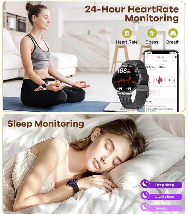 Smartwatch Mujer AMOLED Salud IP68 LIGE