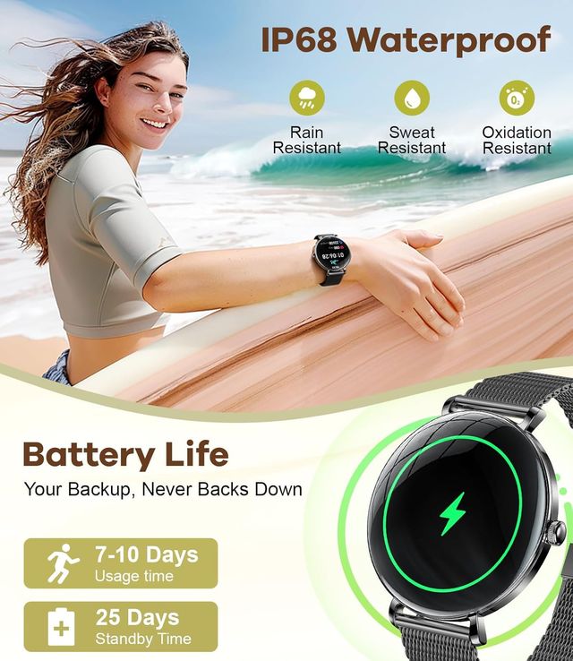 Smartwatch Mujer AMOLED Salud IP68 LIGE