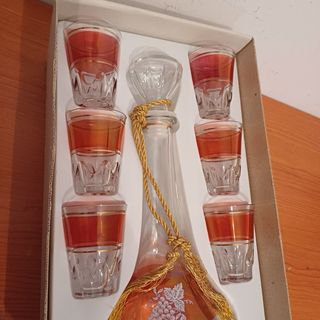 Juego Decantador y Vasos Italia