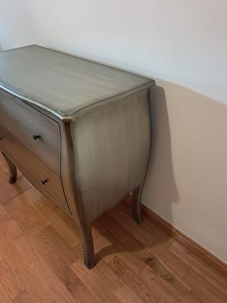 Cómoda gris envejecido 2 cajones