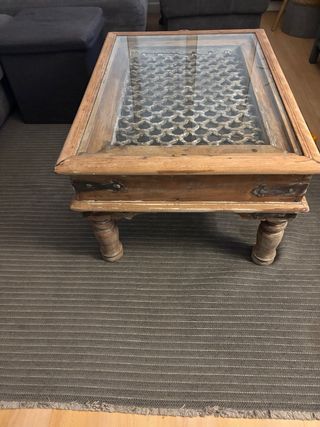 Mesa de comedor de madera 160x90 cm