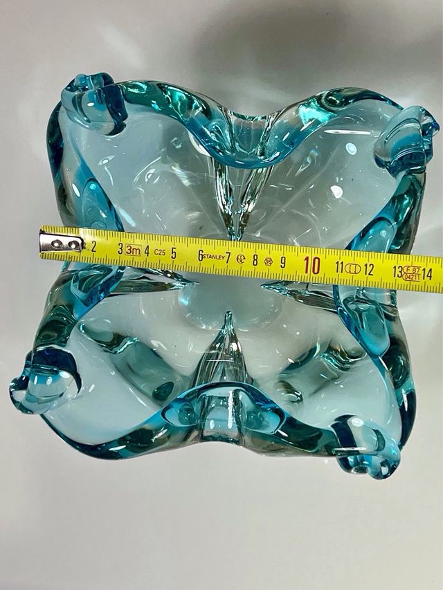 Cenicero Cristal Murano Azul