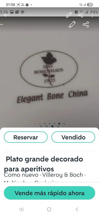 Platos de Porcelana con Diseño variados.