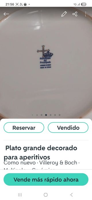 Platos de Porcelana con Diseño variados.