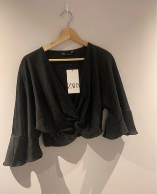 Blusa Zara Negra Talla XS