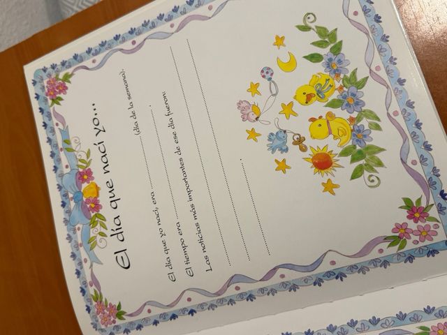 Libro Registro Nacimiento Bebé