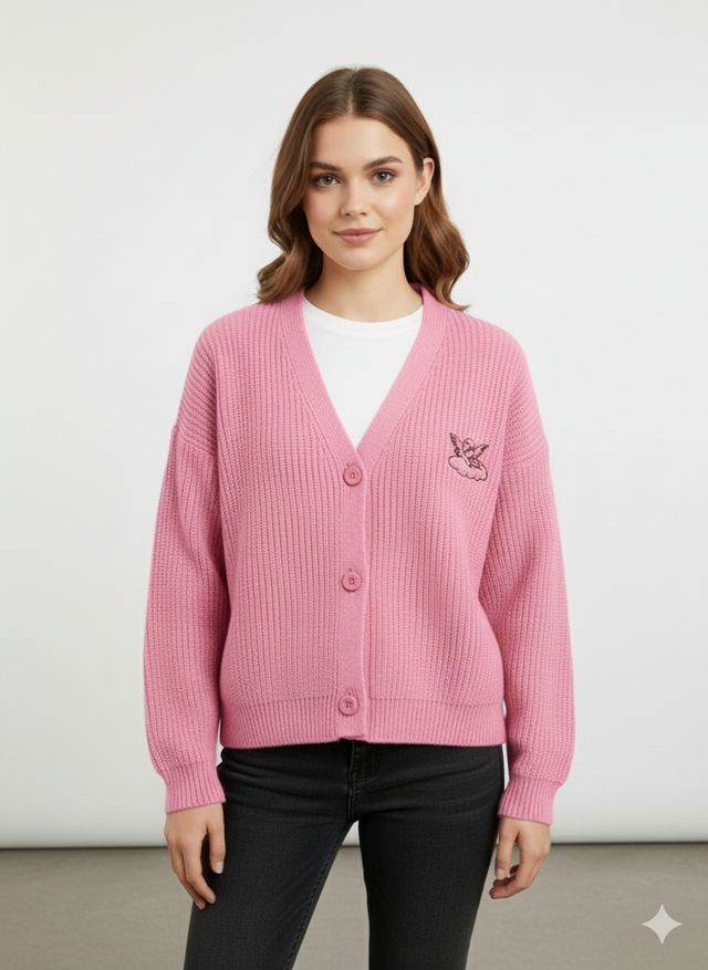 Cárdigan Shein Rosa Talla L