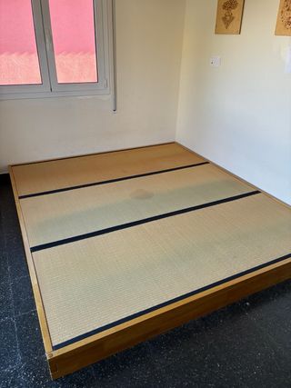 Cama Tatami Japones Madera Bambú