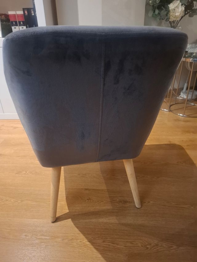 Butacas de terciopelo gris