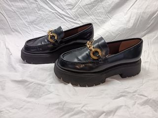 Mocasines Zara Negros Mujer Talla 38